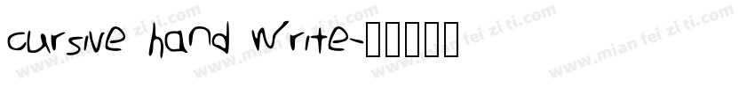 cursive hand write字体转换